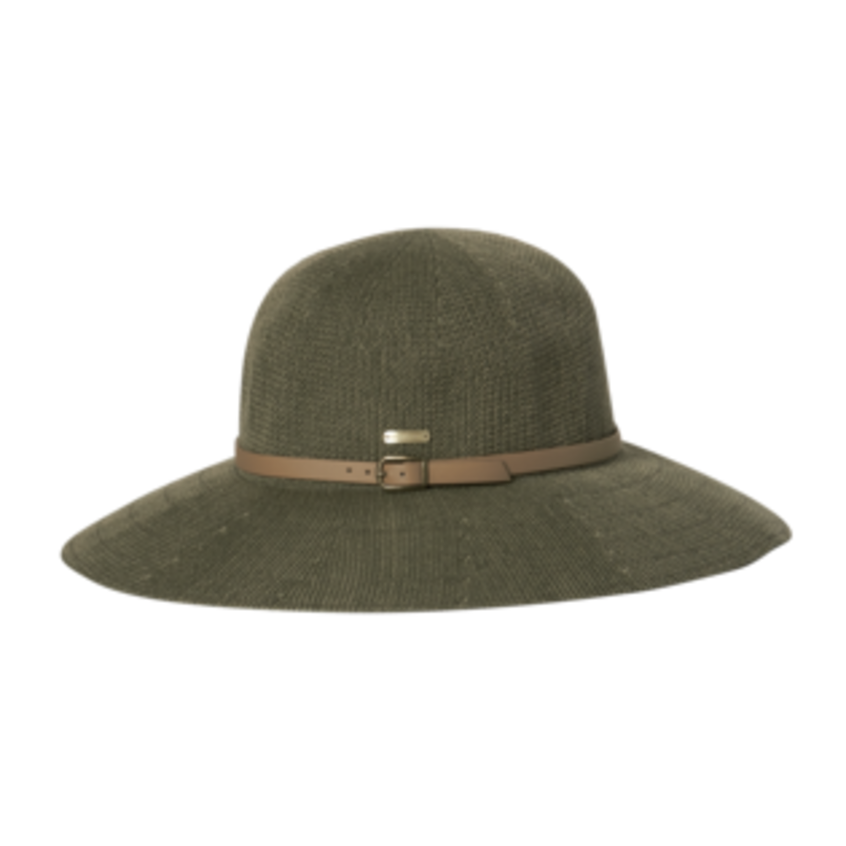 Wide Brim Olive Hat - Leslie