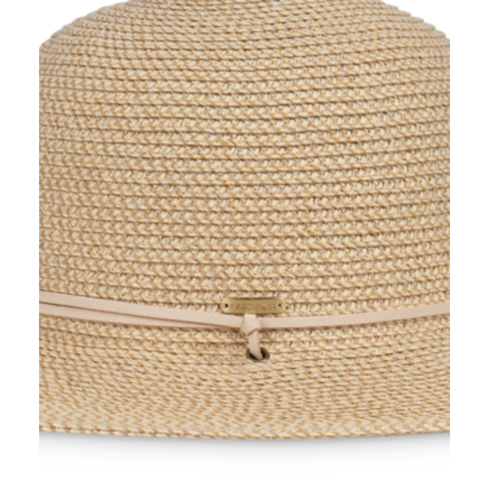 Wide Brim Natural Hat w Chin Cord - Genovieve