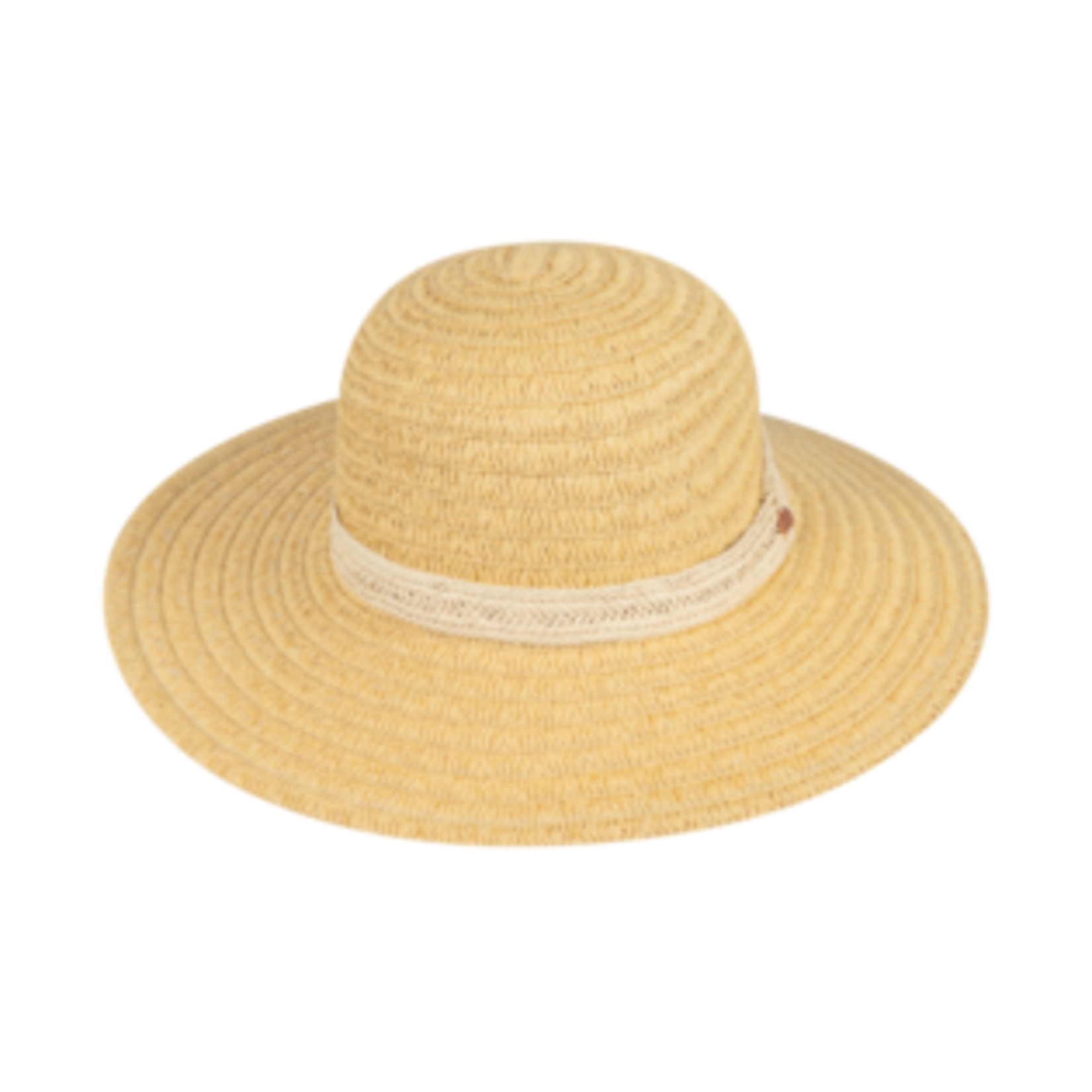 Wide Brim Natural Boater Hat - Adalita