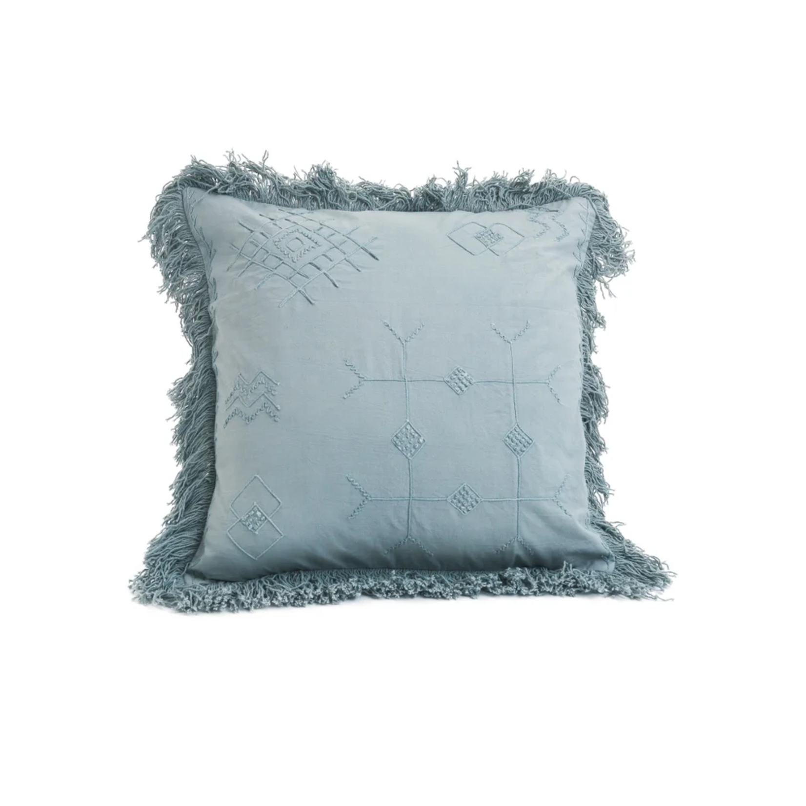 Blue Breeze Embroidered Cushion - 20 x 20
