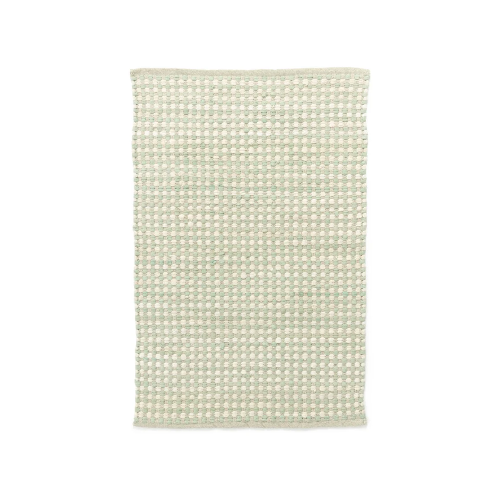 Cotton Weave Rug - Mint & Cream - 24 x 36