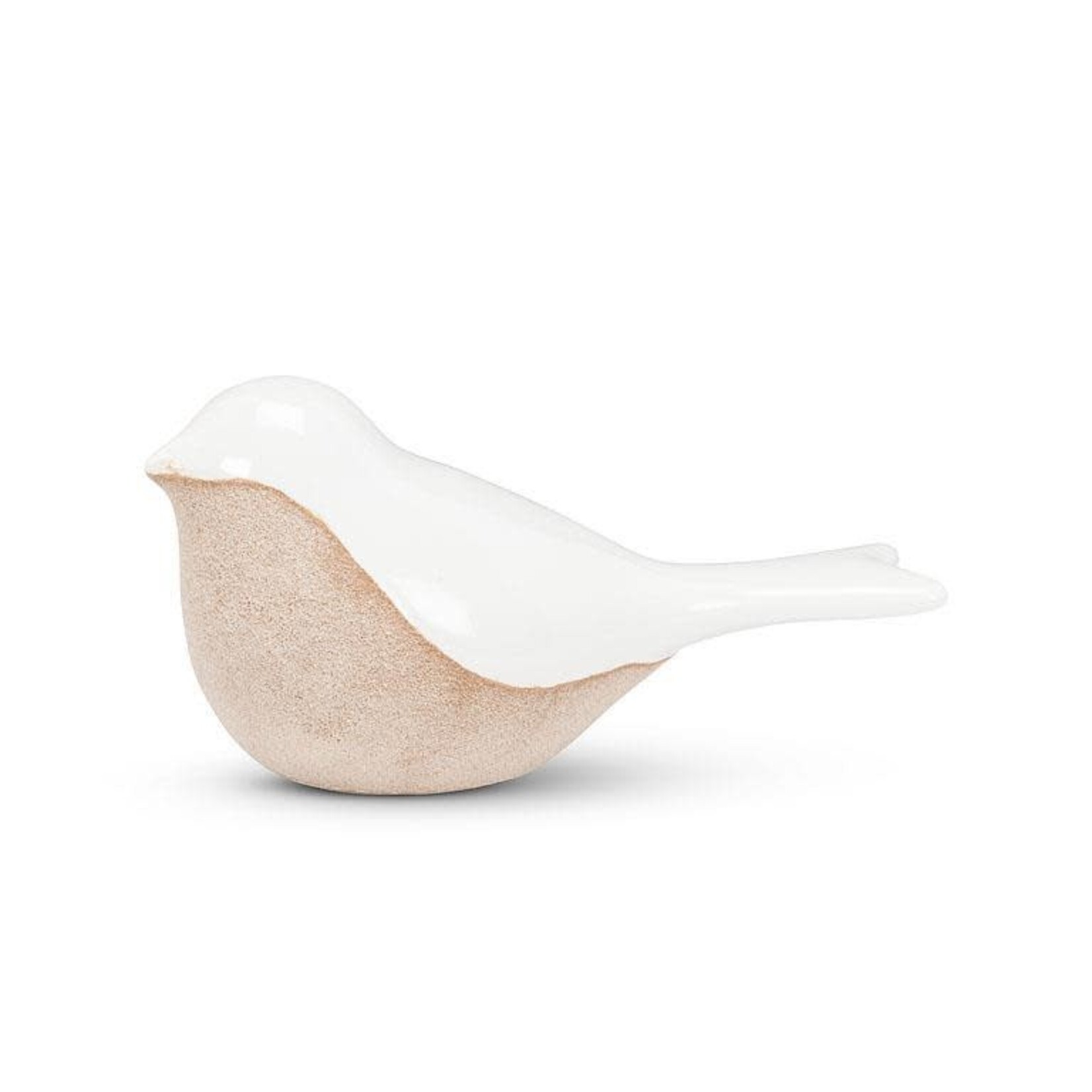 Small White & Natural Bird Figurine