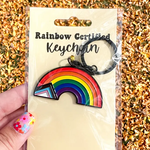 Progressive Rainbow Enamel Keychain