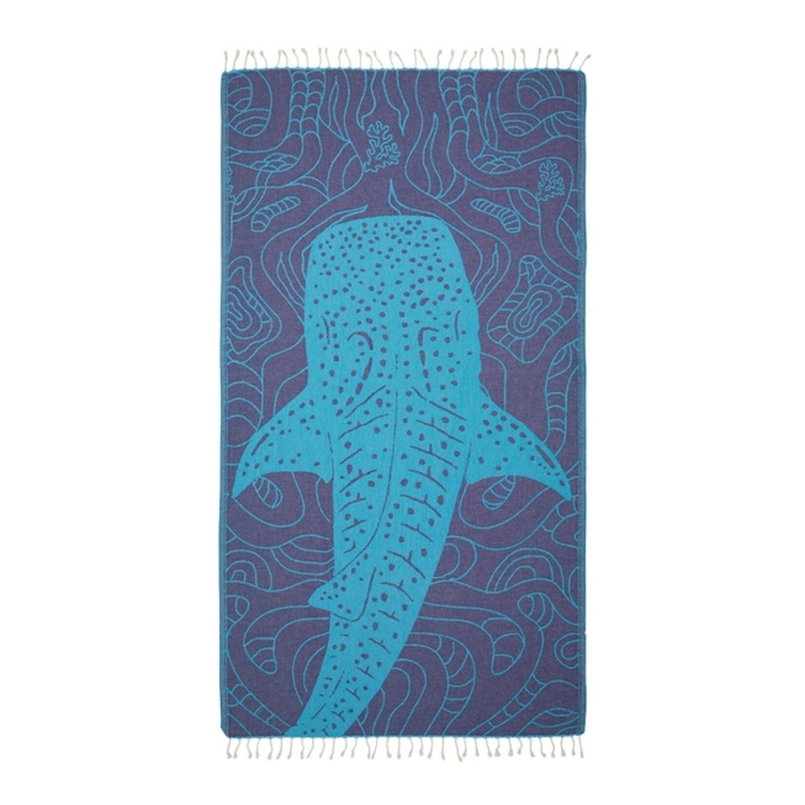Turkish Towel - Turquoise Shark