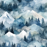Frosty Mountains Baby Blanket