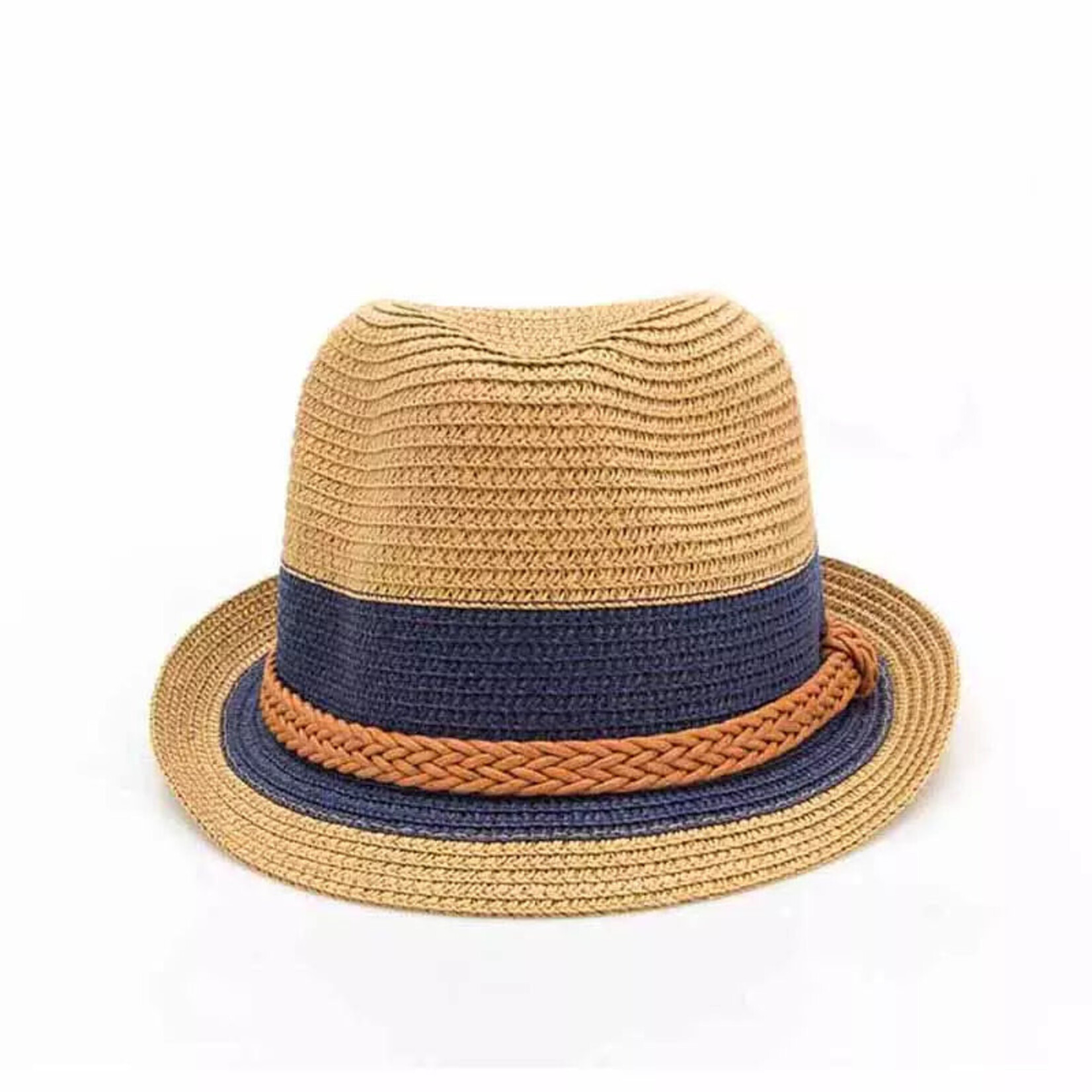 Natural & Blue Dual Tone Fedora
