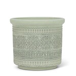 Green Planter with Embossed Band