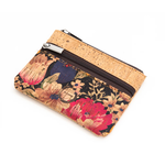 Floral Cork Change Wallet