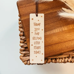 Wooden Bookmark - Thank You For Helping Little Stars Shine
