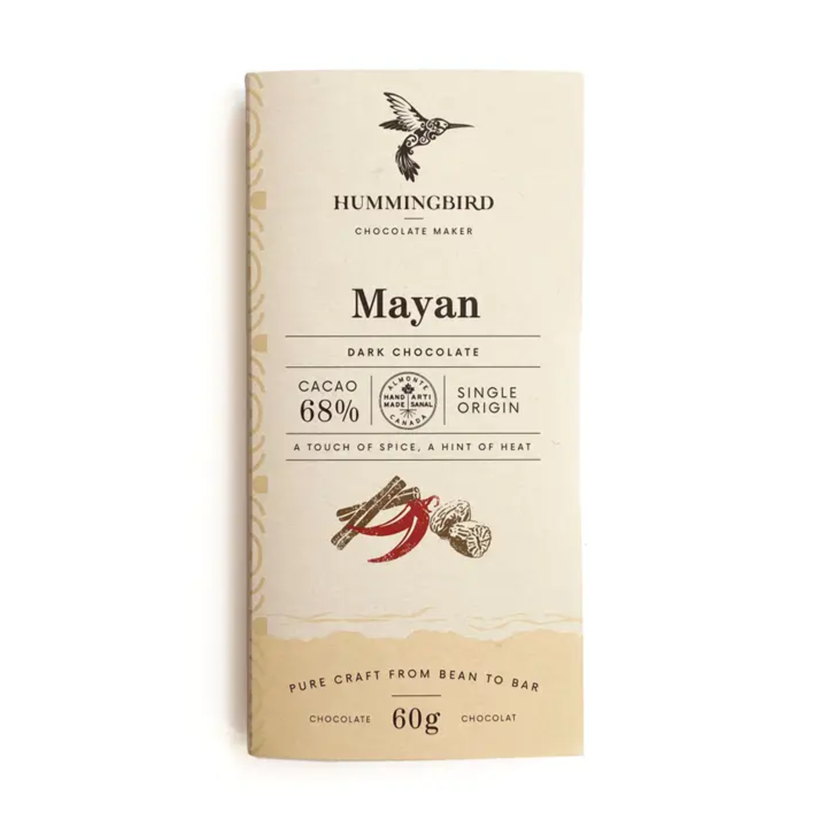 Mayan 68% Dark Chocolate Bar - 60gr