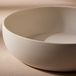 Shallow Stoneware Serving Bowl - Matte White