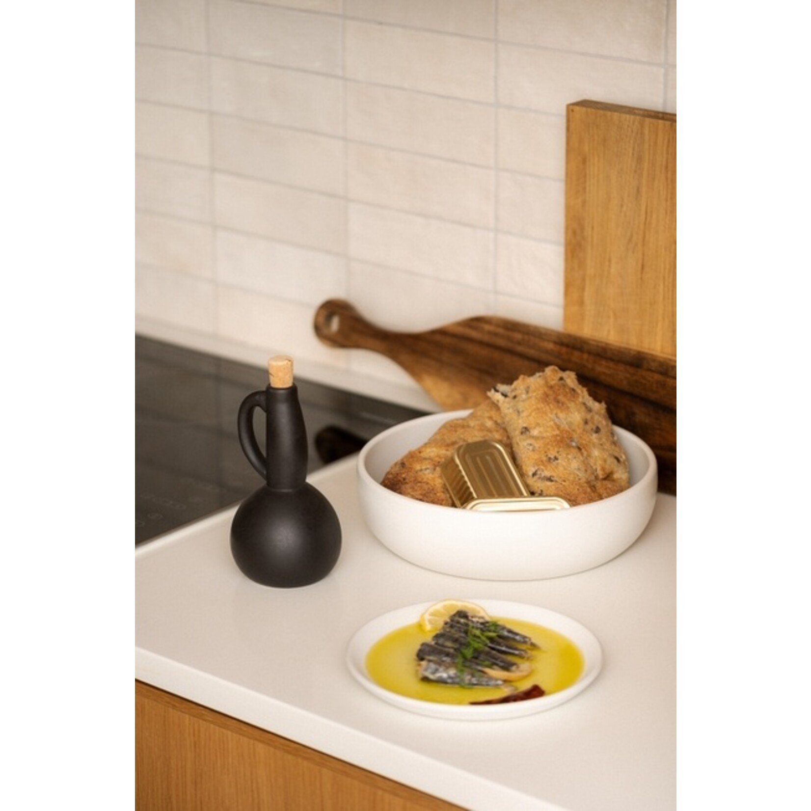 Shallow Stoneware Serving Bowl - Matte White