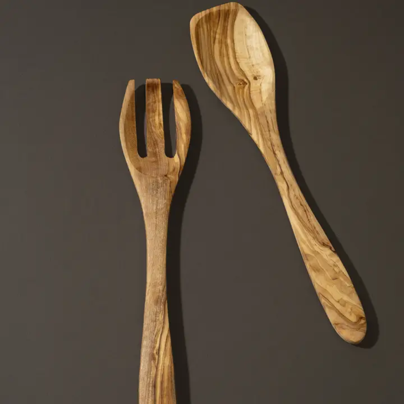 Olive Wood Salad Servers