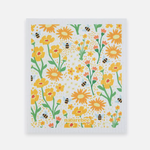 Swedish Dishcloth - Yellow Floral