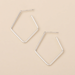 Silver Orion Diamond Hoop Earrings