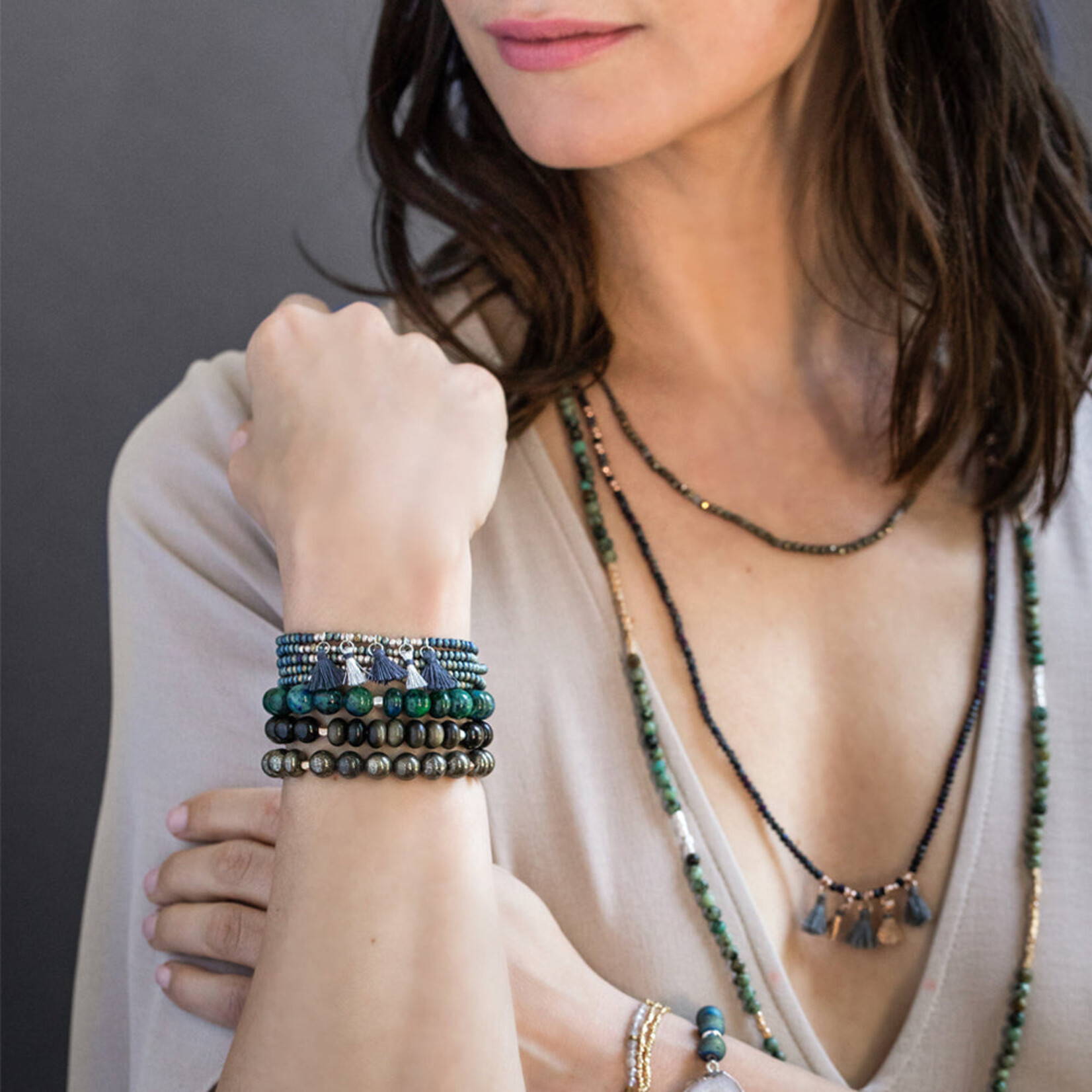 Stacking Bracelet Majestic Jasper - Stone of Serenity