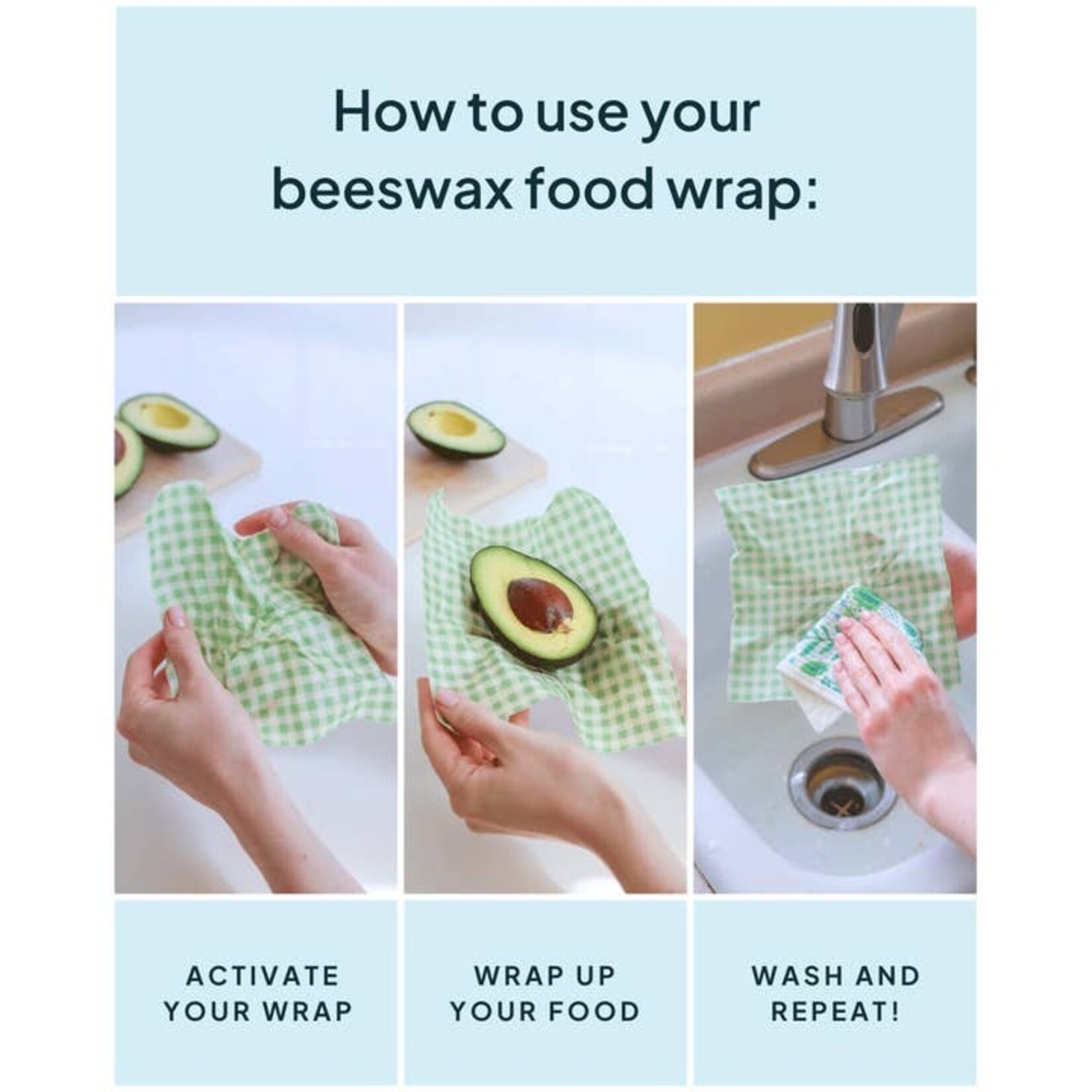 Beeswax Wrap Variety Set - Green