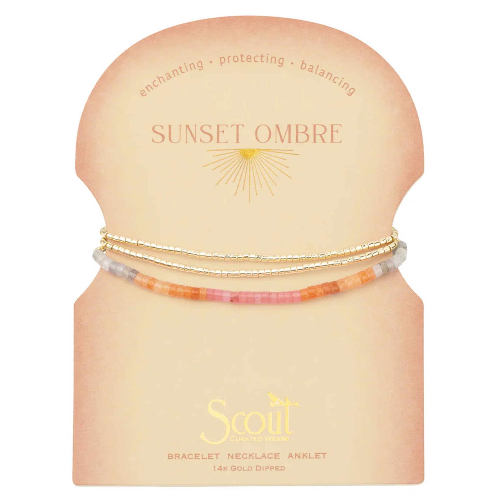 Ombre Stone Wrap - Gold Sunset