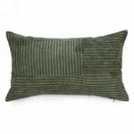 Green Corduroy Rectangular Cushion