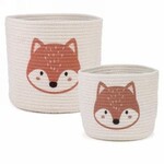 Basket with Fox Motif - Set of 2