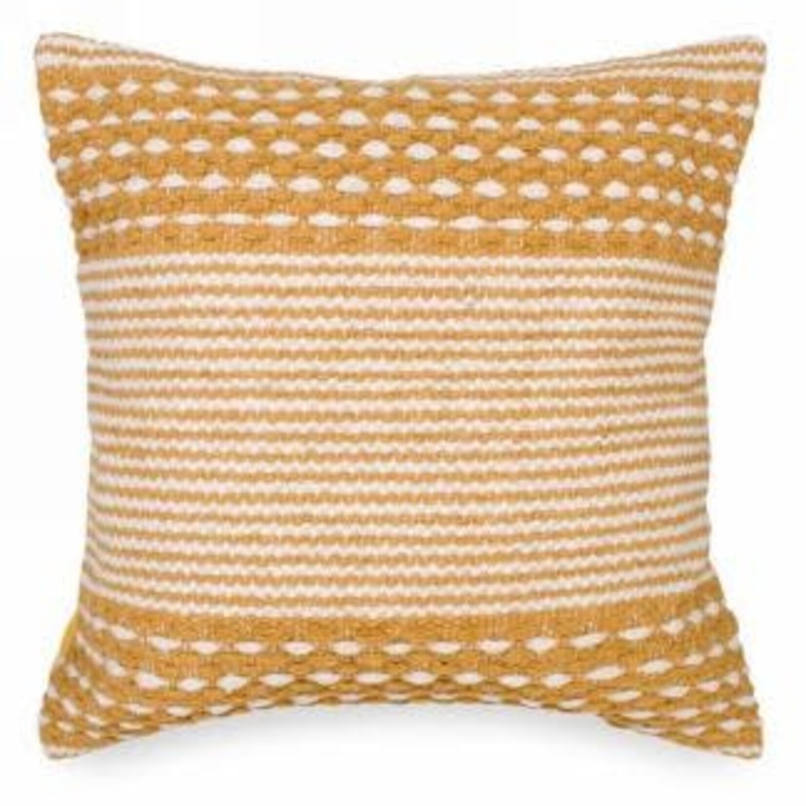 Handwoven Mustard & Cream Pillow