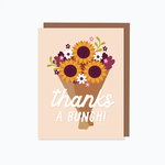 Sunflower Bouquet Thanks A Bunch Card