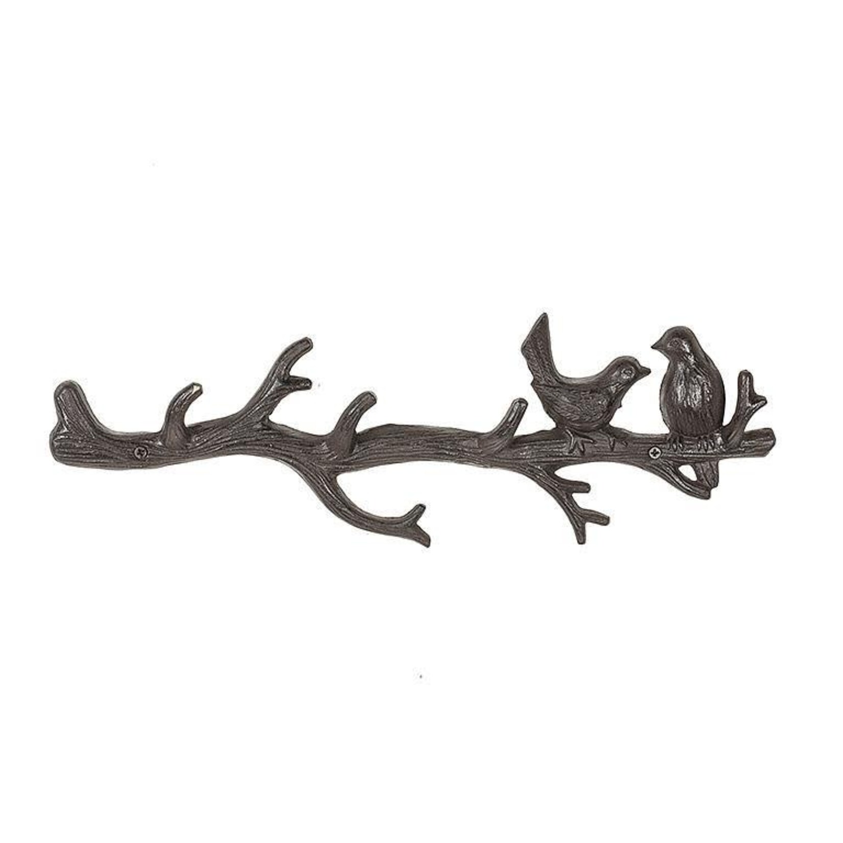 Cast Iron Birds on Branch Hook