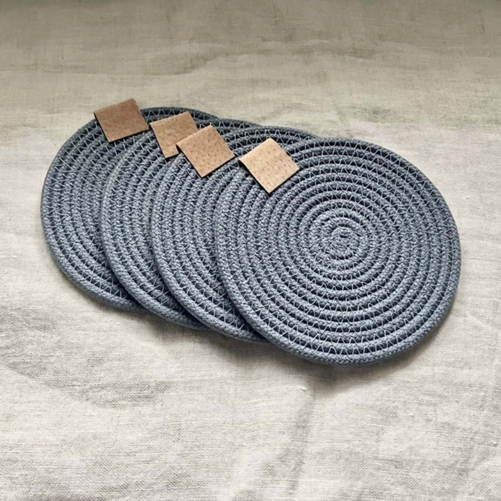 Grey Rope Coasters - Set of 4