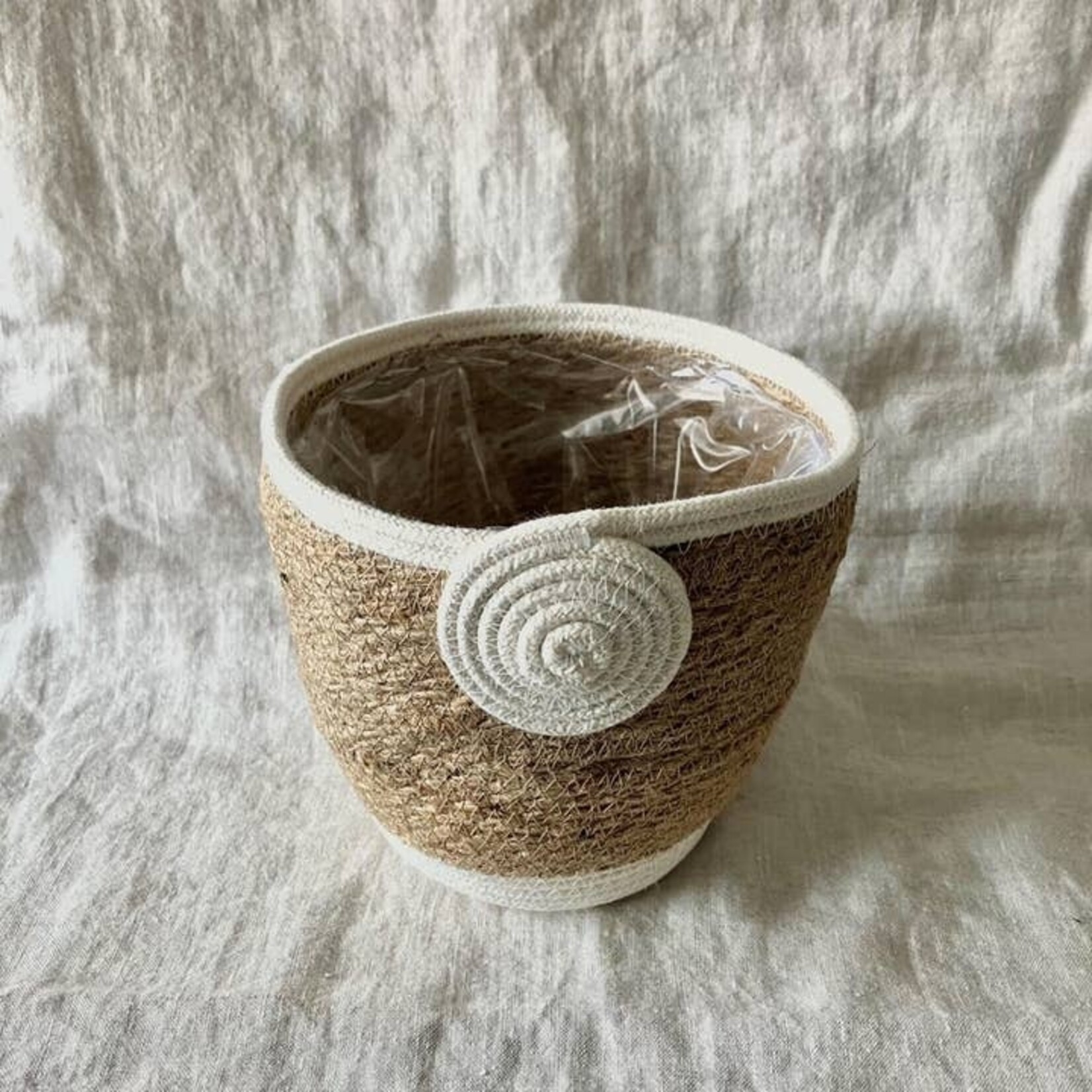 Jute Rope & White Rope Plant Pot