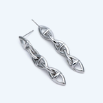 Silver Chain Link Stud Earrings