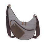 Multi-Functional Canvas Sling Bag - Charcoal