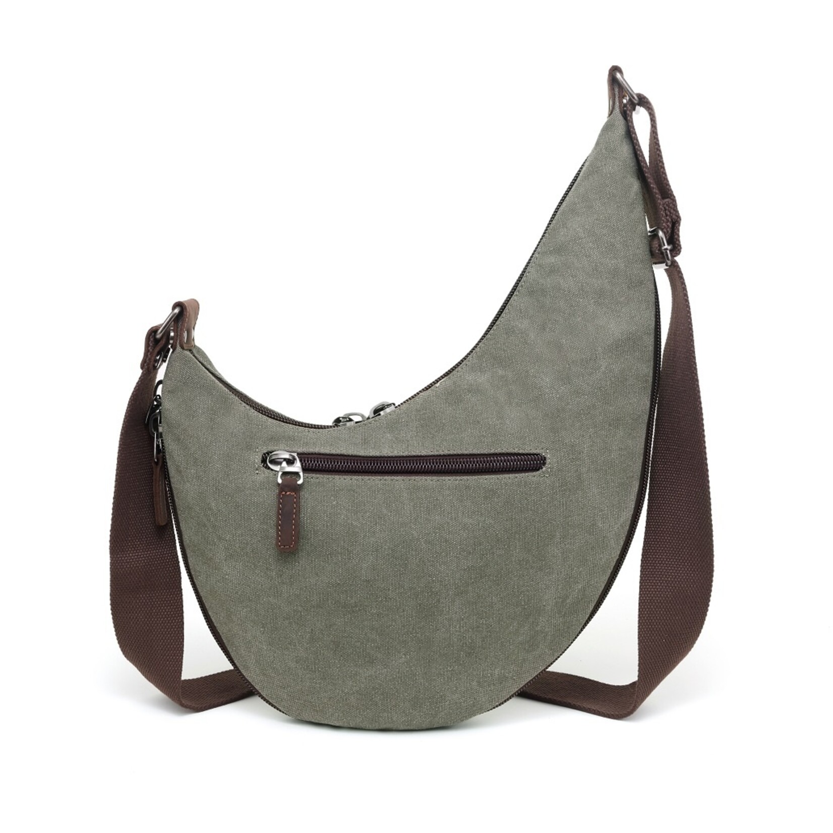 Multi-Functional Canvas Sling Bag - Charcoal