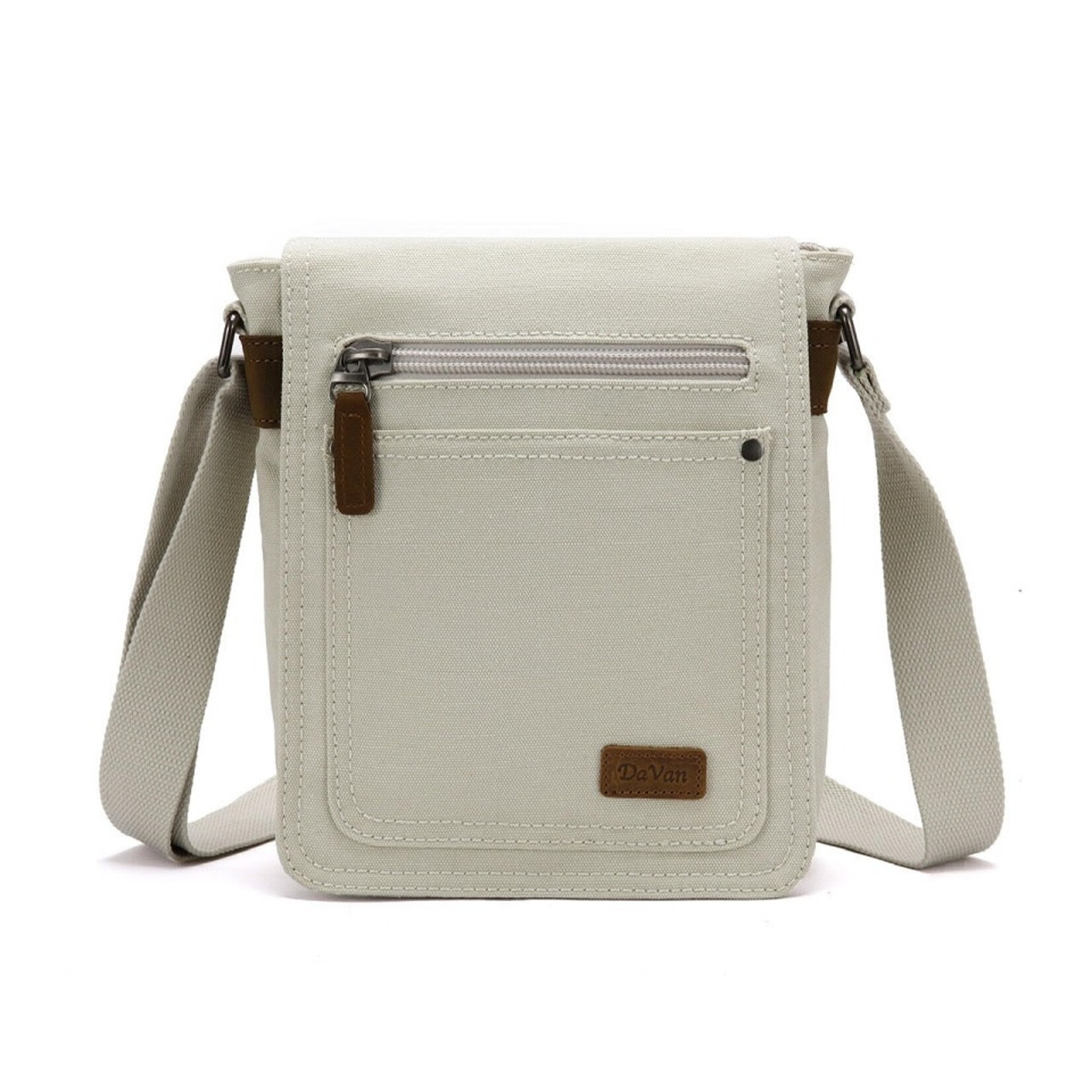 Classic Canvas Shoulder Bag - Pearl