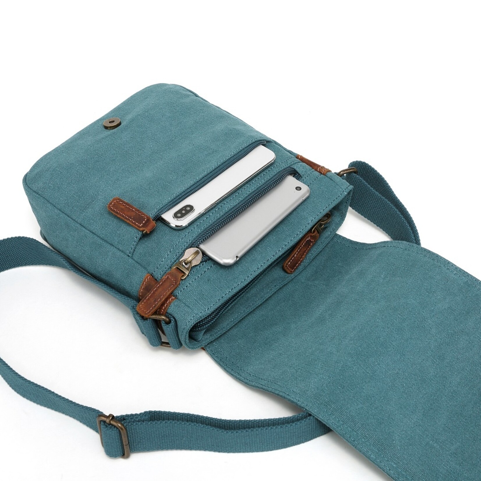 Classic Canvas Shoulder Bag - Pearl
