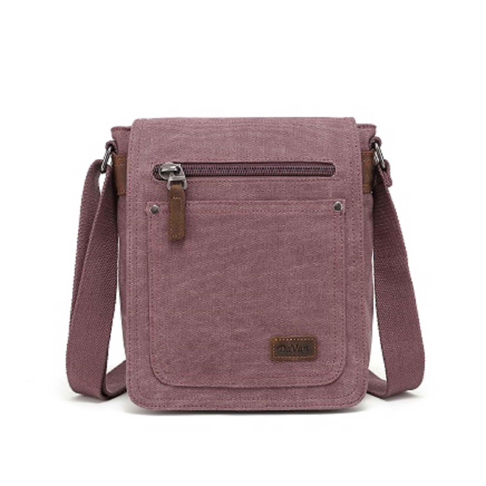 Classic Canvas Shoulder Bag - Burgundy