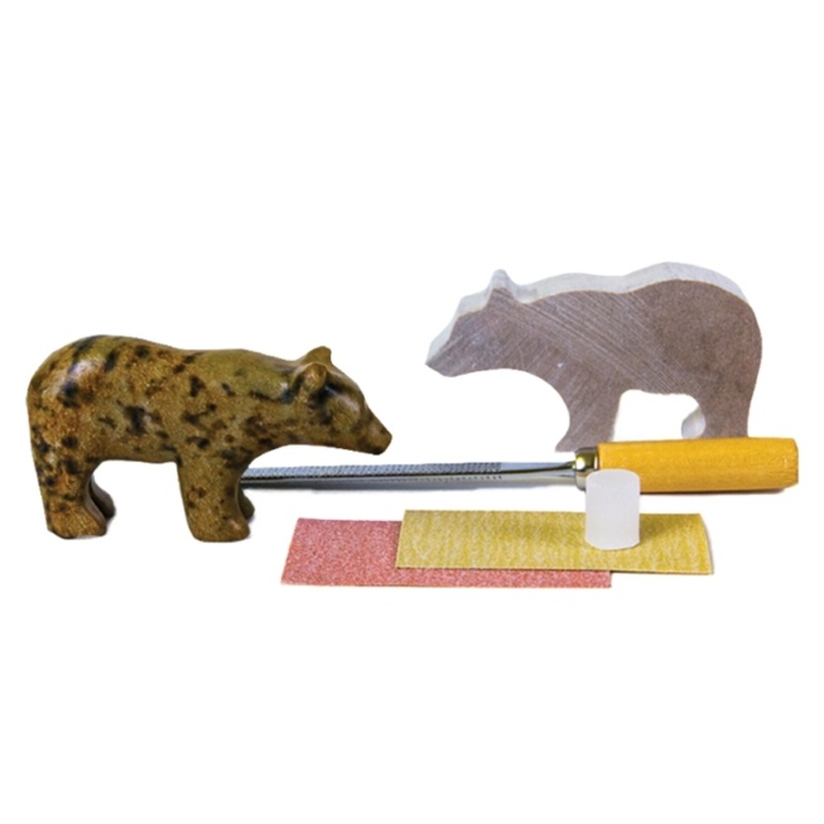 Bear Soapstone Carving & Whittling Kit