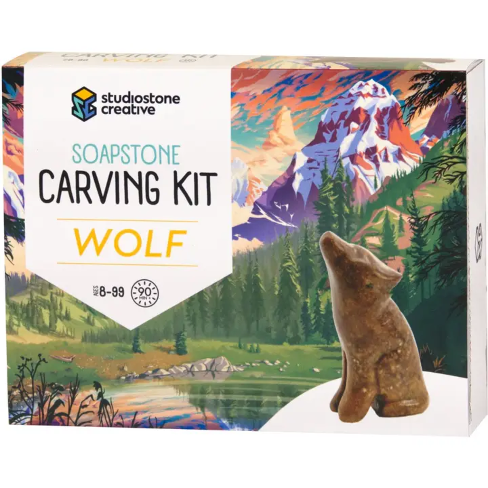 Wolf Soapstone Carving & Whittling Kit