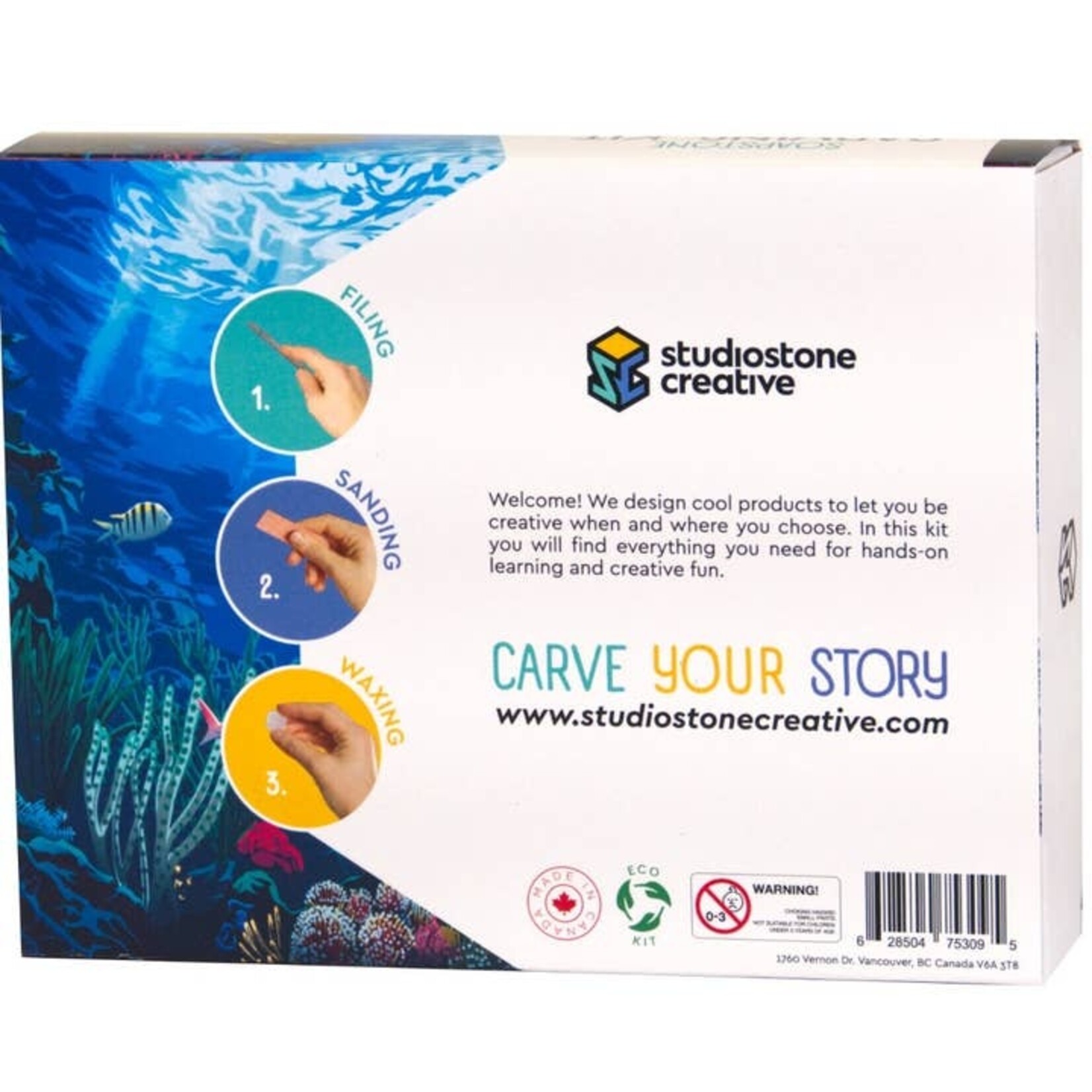 Turtle Soapstone Carving & Whittling Kit