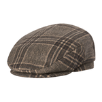 Coffee Wool Plaid Driver's Cap - Caballero