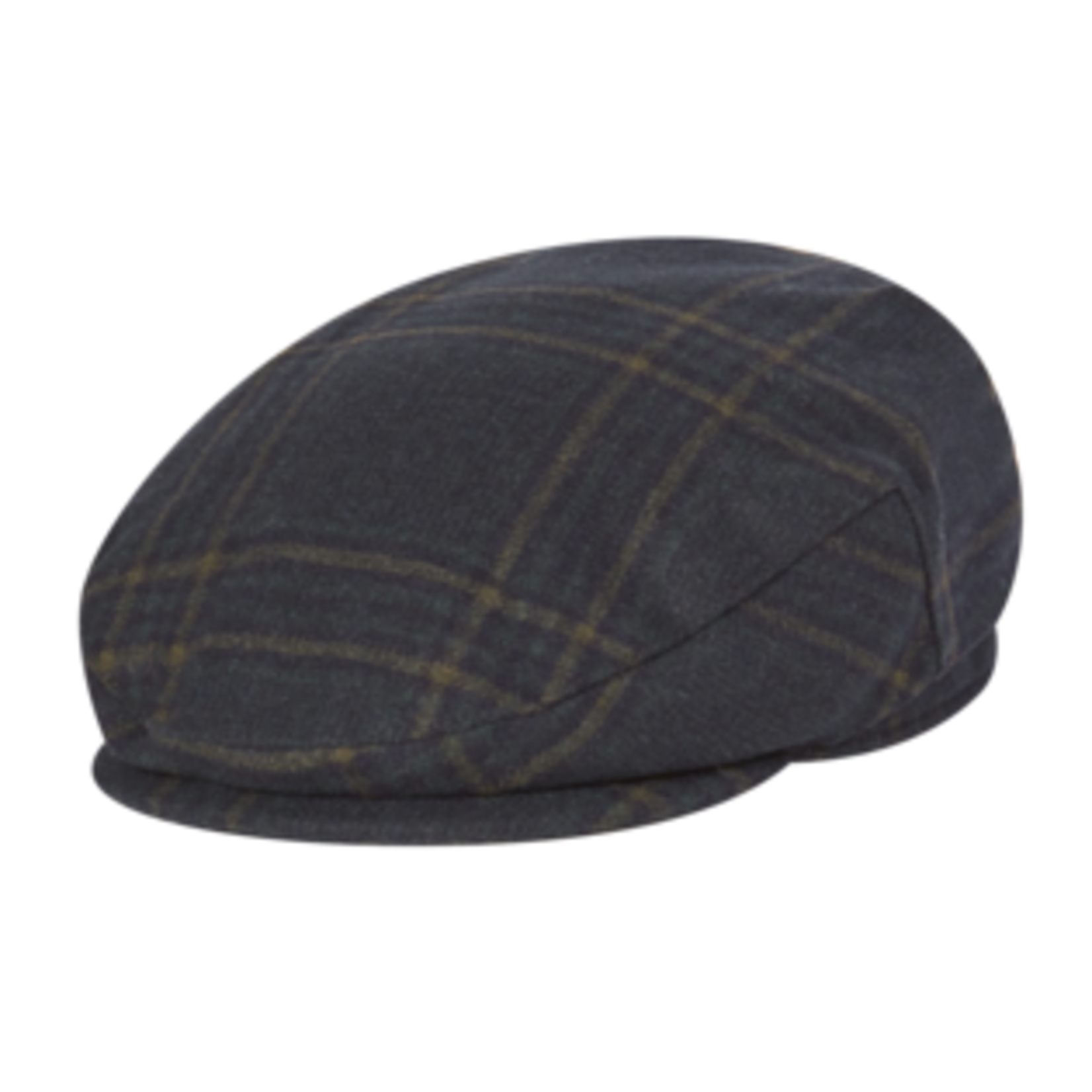 Navy Wool Plaid Driver's Cap - Caballero