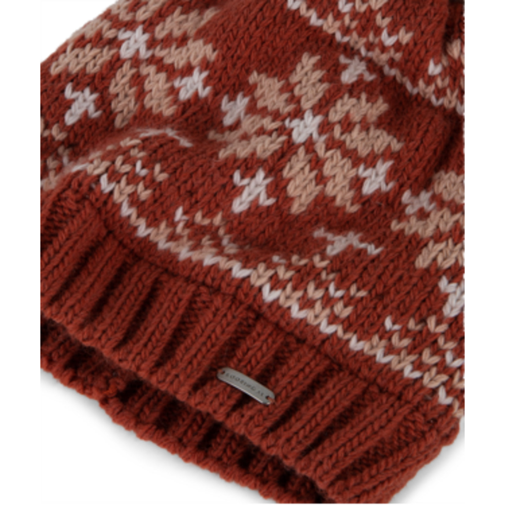 Rust Snowflake Beanie w Pompom - Nia
