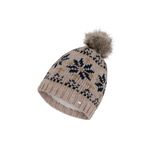 Natural Snowflake Beanie w Pompom - Nia