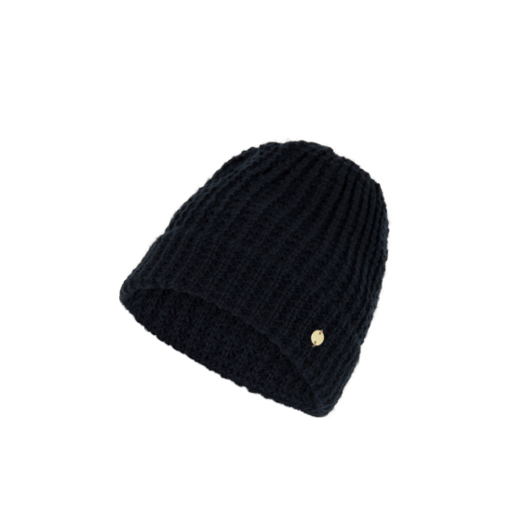 Indigo Waffle Knit Slouch Beanie - Claudiana