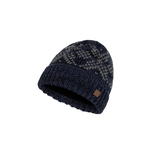 Navy & Grey Patterned Beanie - Myack