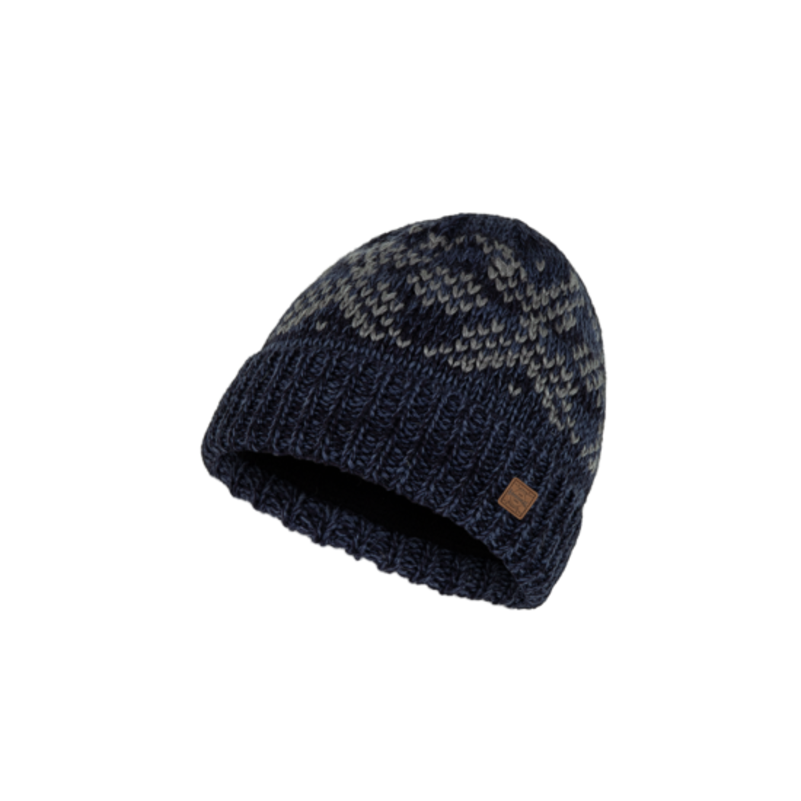 Navy & Grey Patterned Beanie - Myack