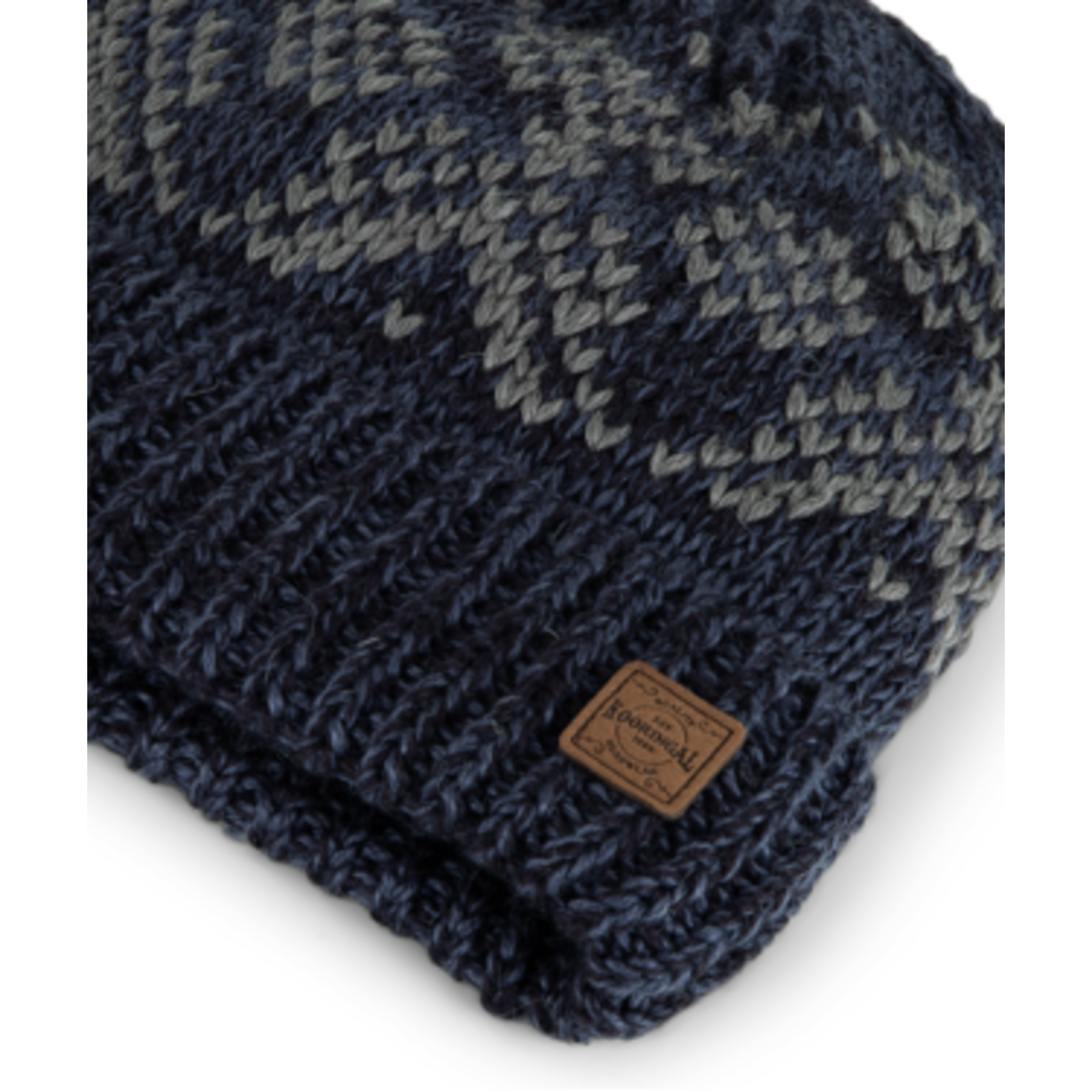 Navy & Grey Patterned Beanie - Myack