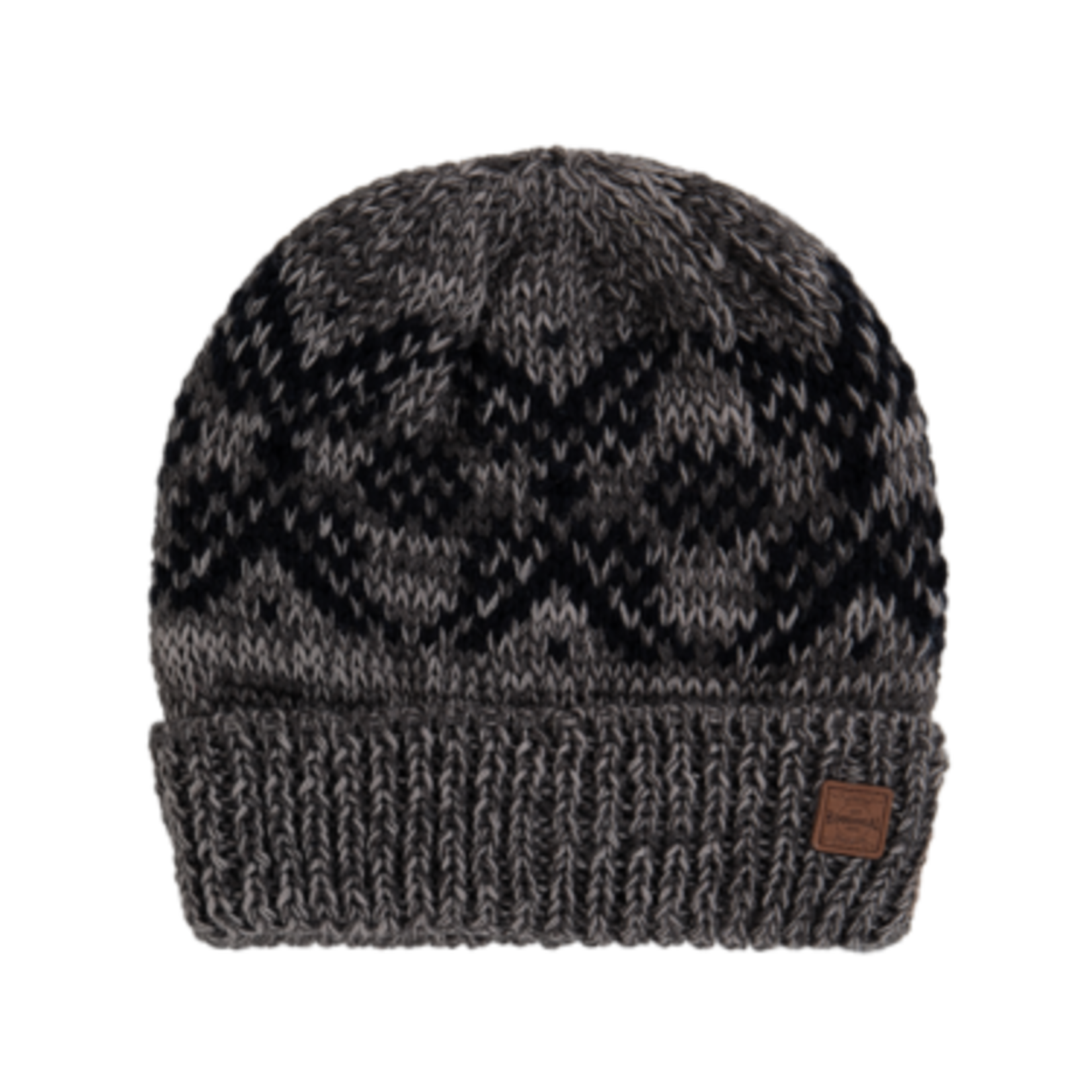 Grey & Black Patterned Beanie - Myack