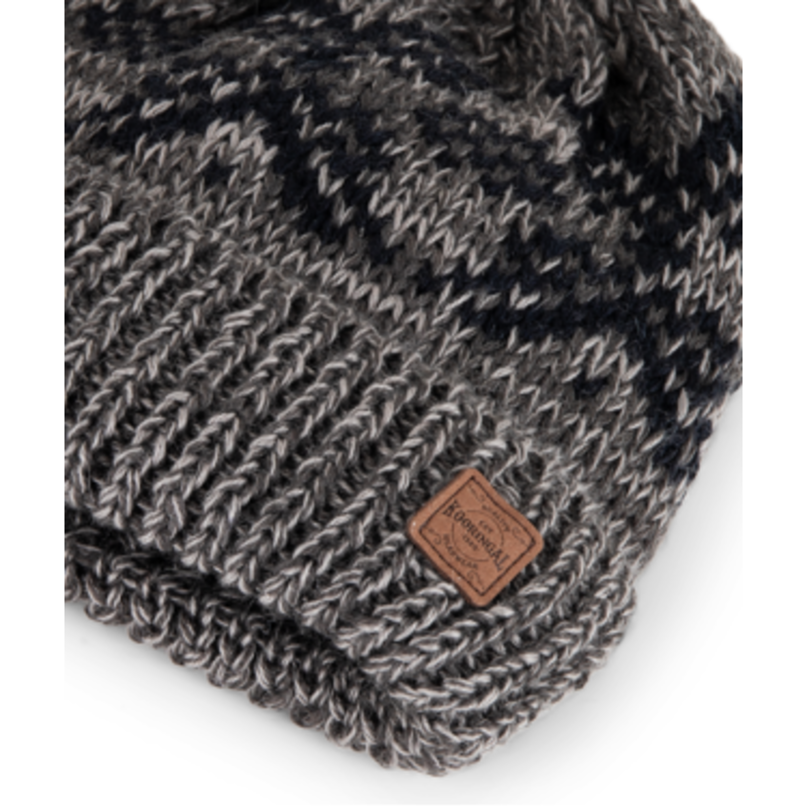 Grey & Black Patterned Beanie - Myack