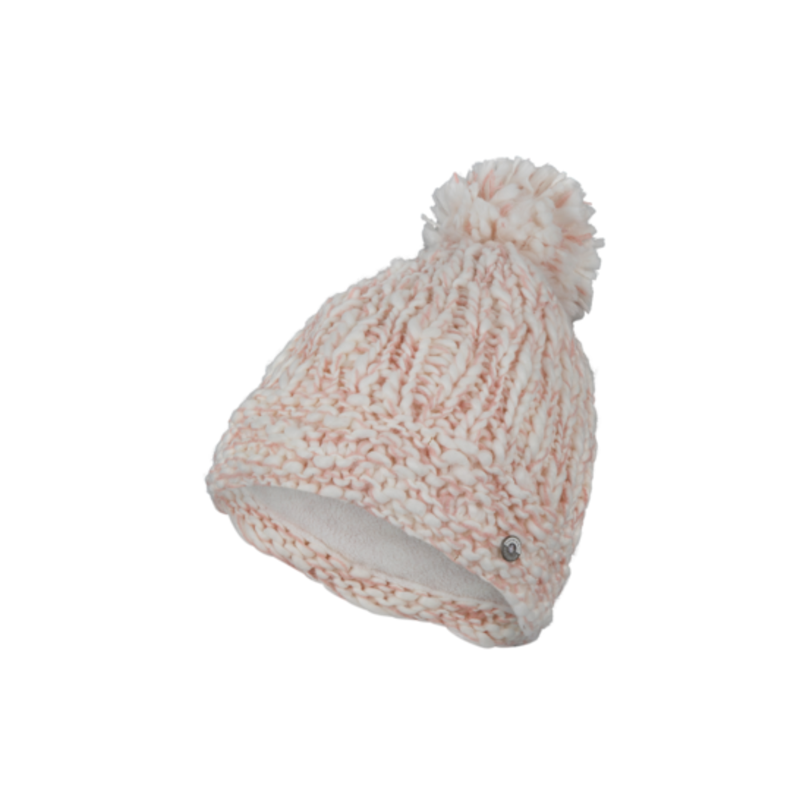 Dusty Pink Hand Knit Beanie w Pompom - Ciellia