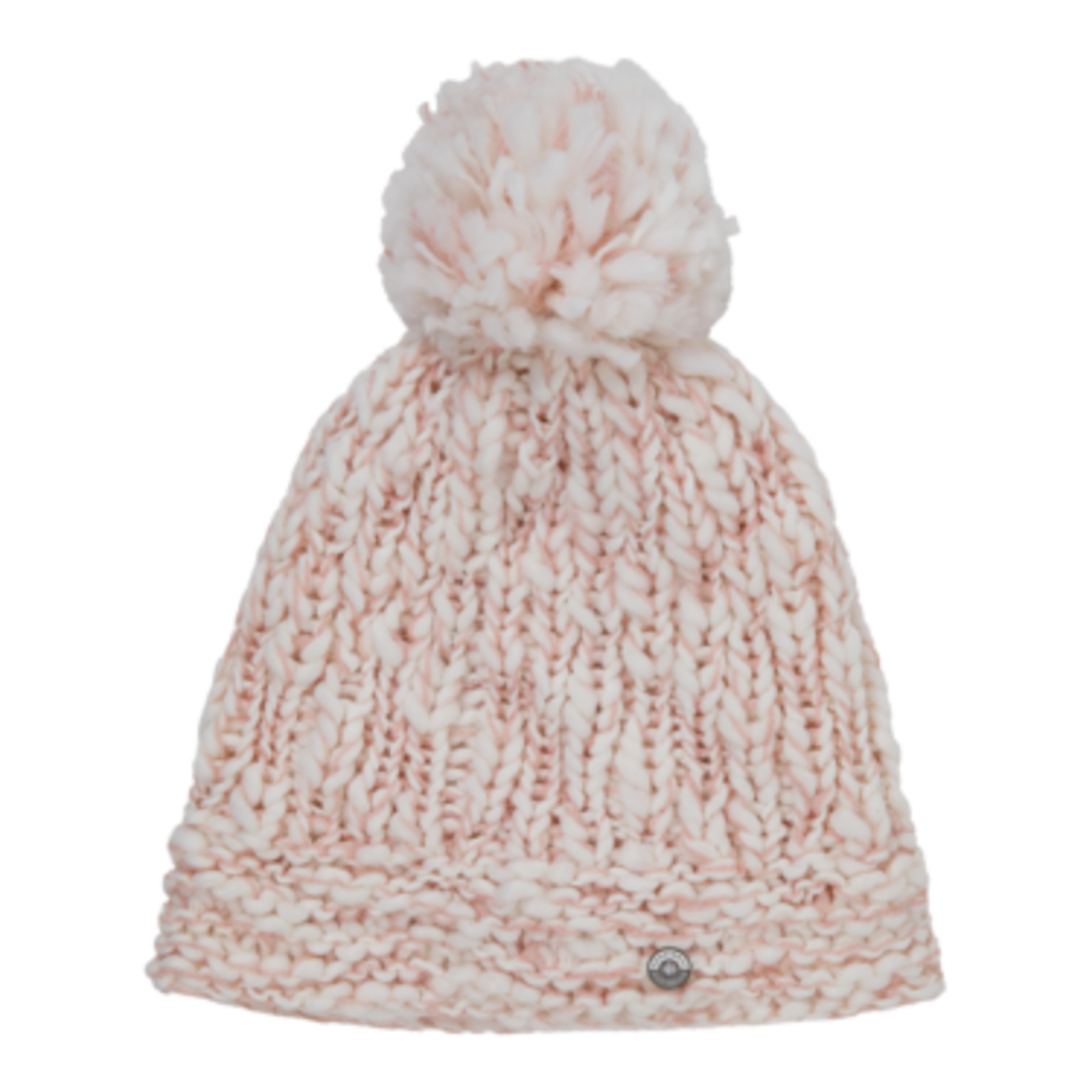 Dusty Pink Hand Knit Beanie w Pompom - Ciellia